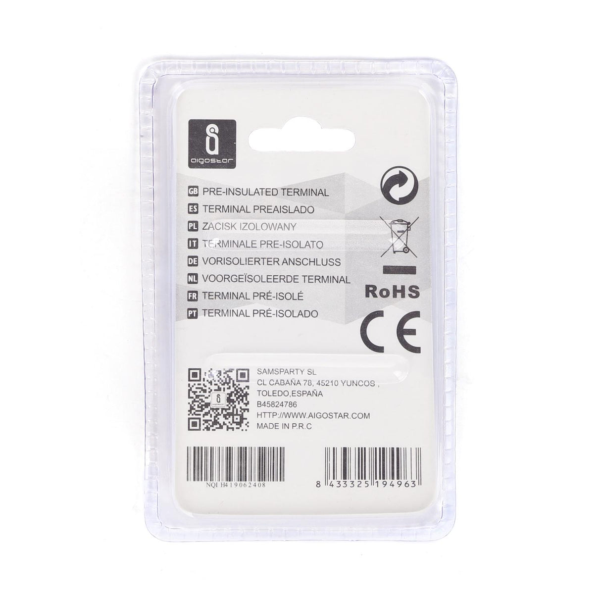 Flachsteckhülse, isoliert, 20 Stk., FDD 1,25 - 250 mm, 21 x 7,4 x 3,8 mm, rot.