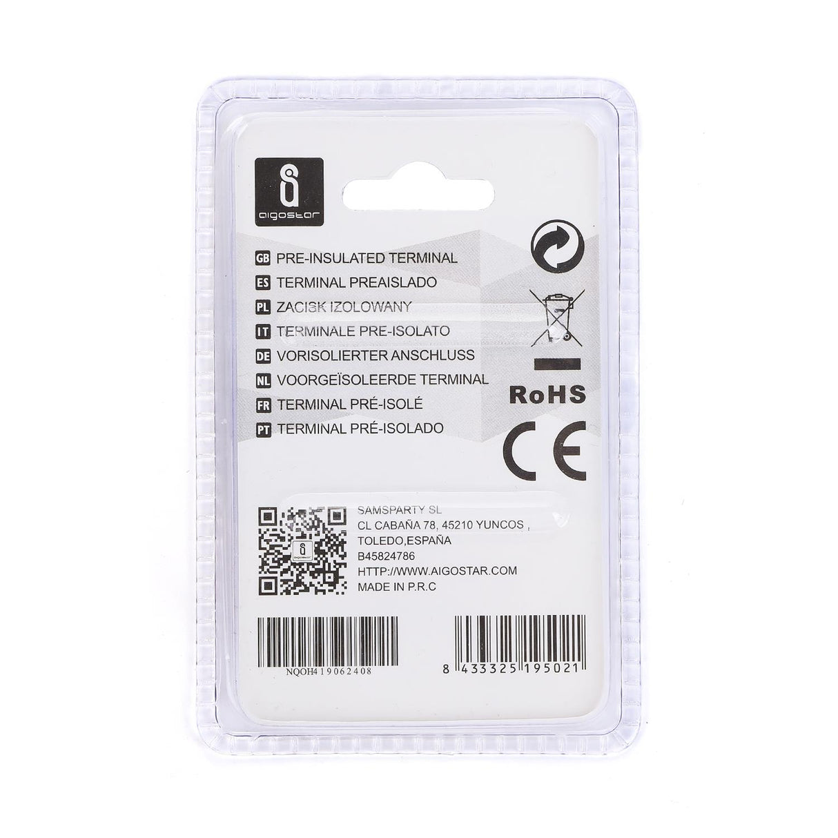 Flachsteckhülse, isoliert, 20 Stk., FDD 5,5 - 250 mm, 25 x 7,4 x 5,7 mm, rot.