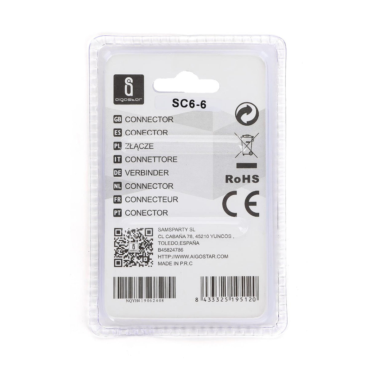 Ring-Kabelschuhe SC6-6, Ø 6 mm, 6 Stk., verzinnt, silber.