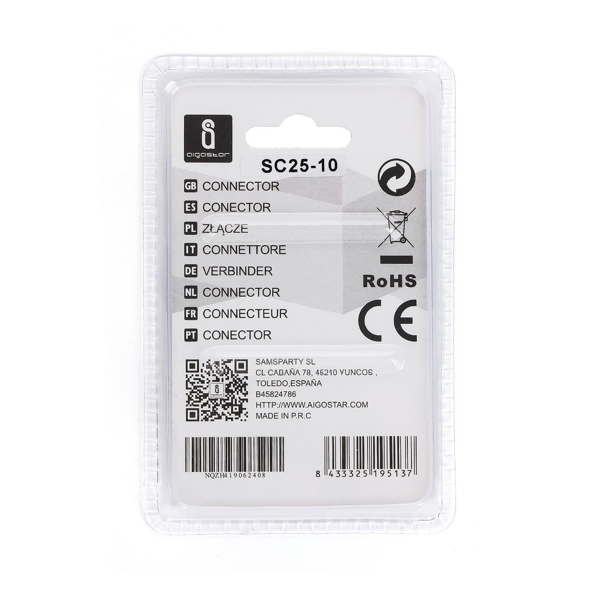 Ring-Kabelschuhe SC25-10, Ø 25 mm, 6 Stk., verzinnt, silber.