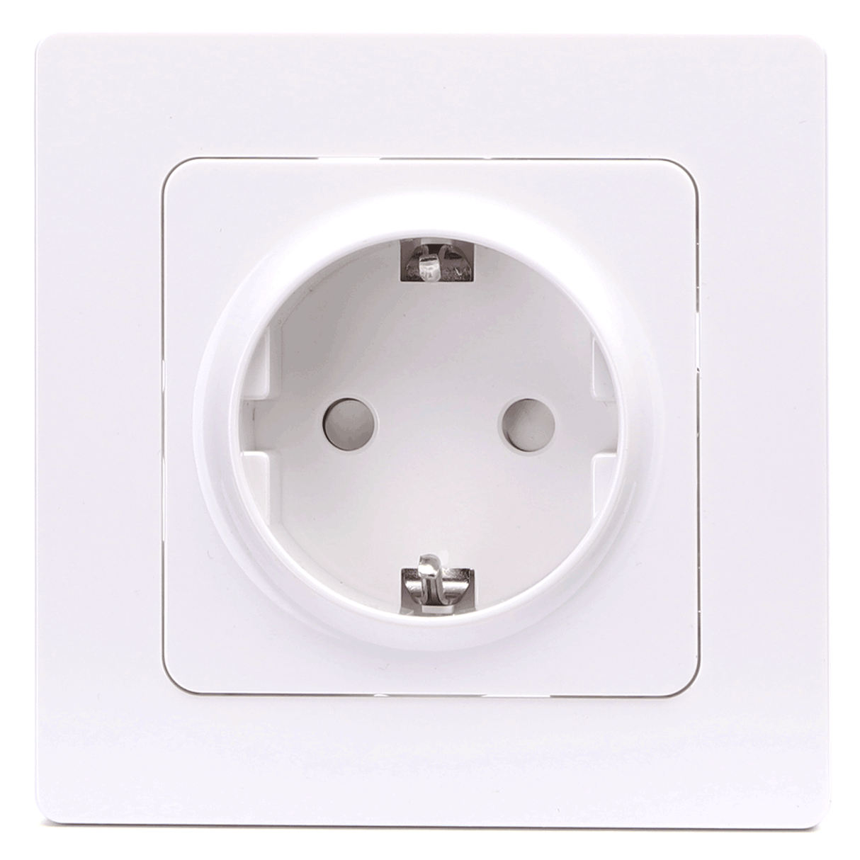 Schutzkontakt-Steckdose, 16 A, 250 V, weiß.