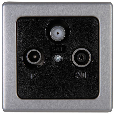 VISION, Antennensteckdose TV/RF/SAT, digitaltauglich, UP, stahlgrau.