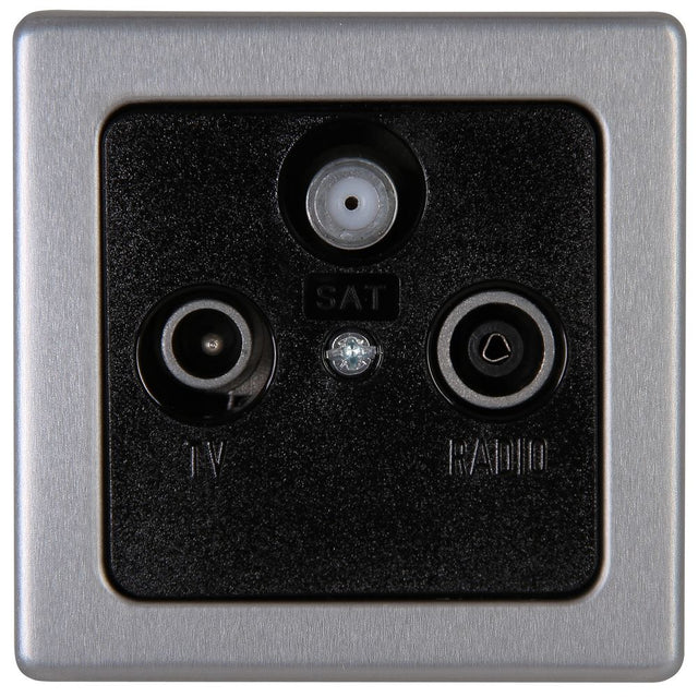 VISION, Antennensteckdose TV/RF/SAT, digitaltauglich, UP, stahlgrau.