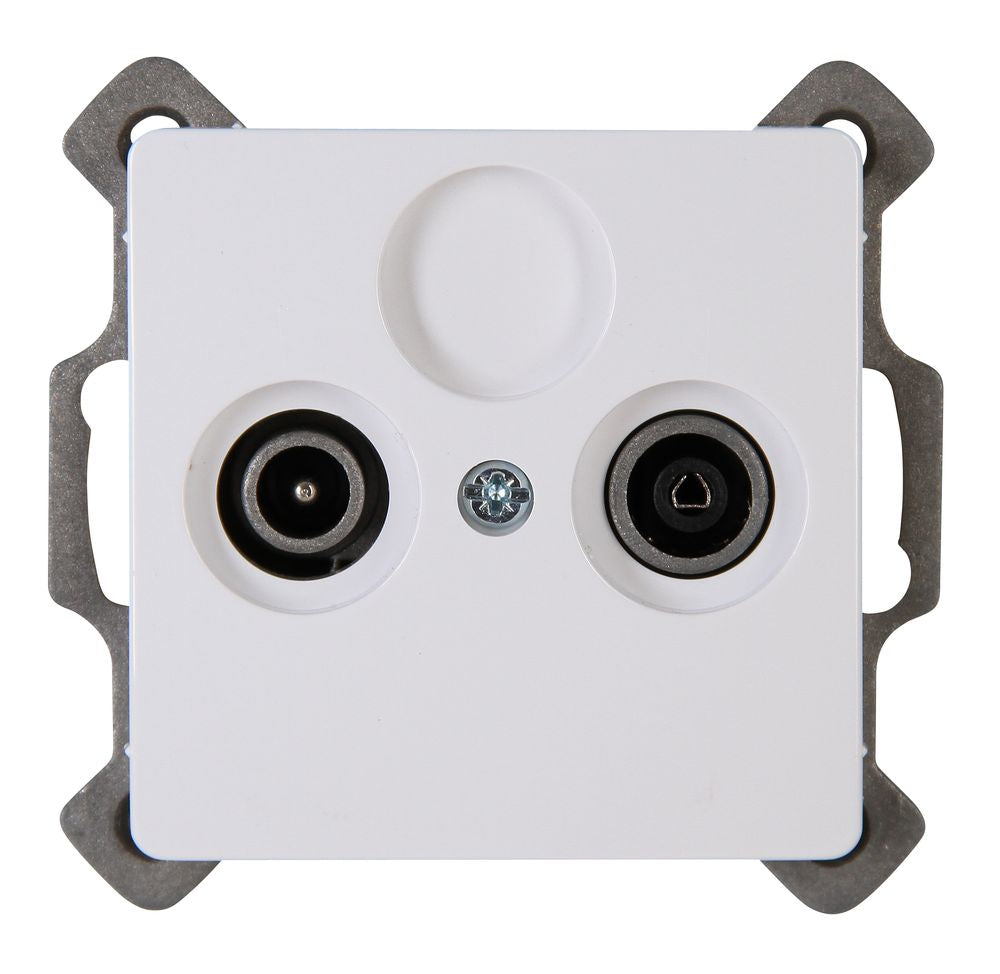 PARIS, Antennensteckdose TV/RF, UP, arktisweiß.