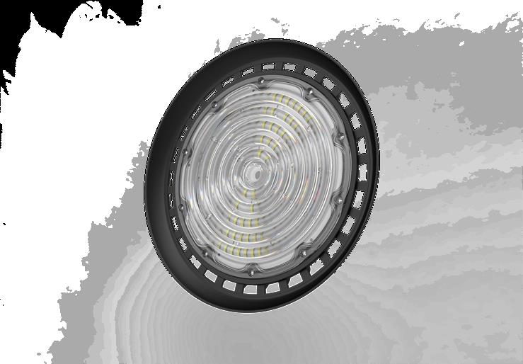 LED-UFO-HighBay PRO, 100 W, 150lm/W, 5000 K, IP65, IK08, Sosen Driver, Philips LED, 120°