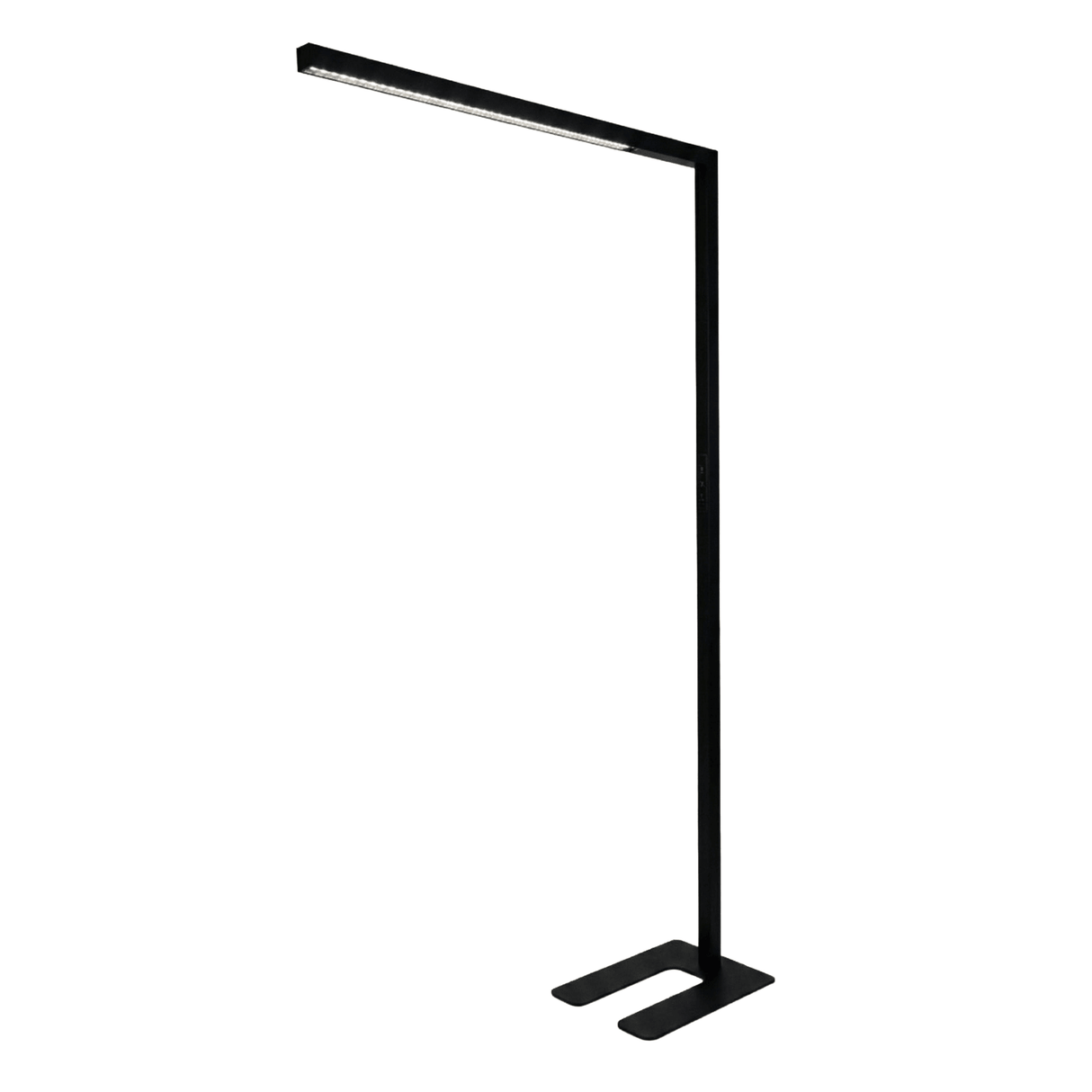 LED-Büro-Stehleuchte, Up/Down, UGR<16, CRI98, dimmbar, 45 W, 1940 x 40 x 1050 mm, 3500 lm, schwarz