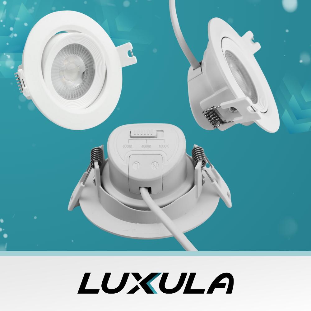 5er Pack LED CCT Downlight schwenkbar, 7W, 718lm, 38°, IP44, 3000K-4000K-6000K einstellbar.