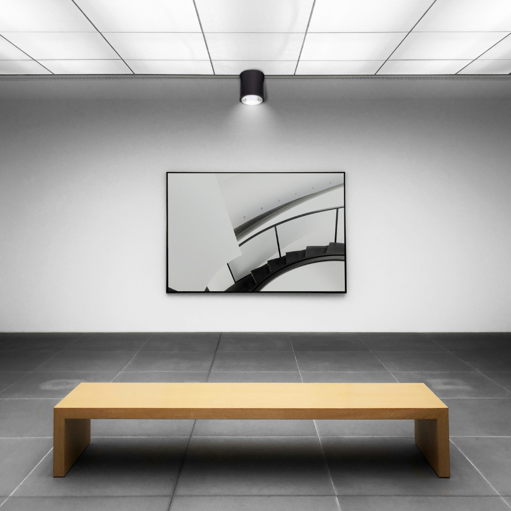 2er Set Aufbauspot für GU10- /MR16-Leuchtmittel, rund, 45° schwenkbar, schwarz.