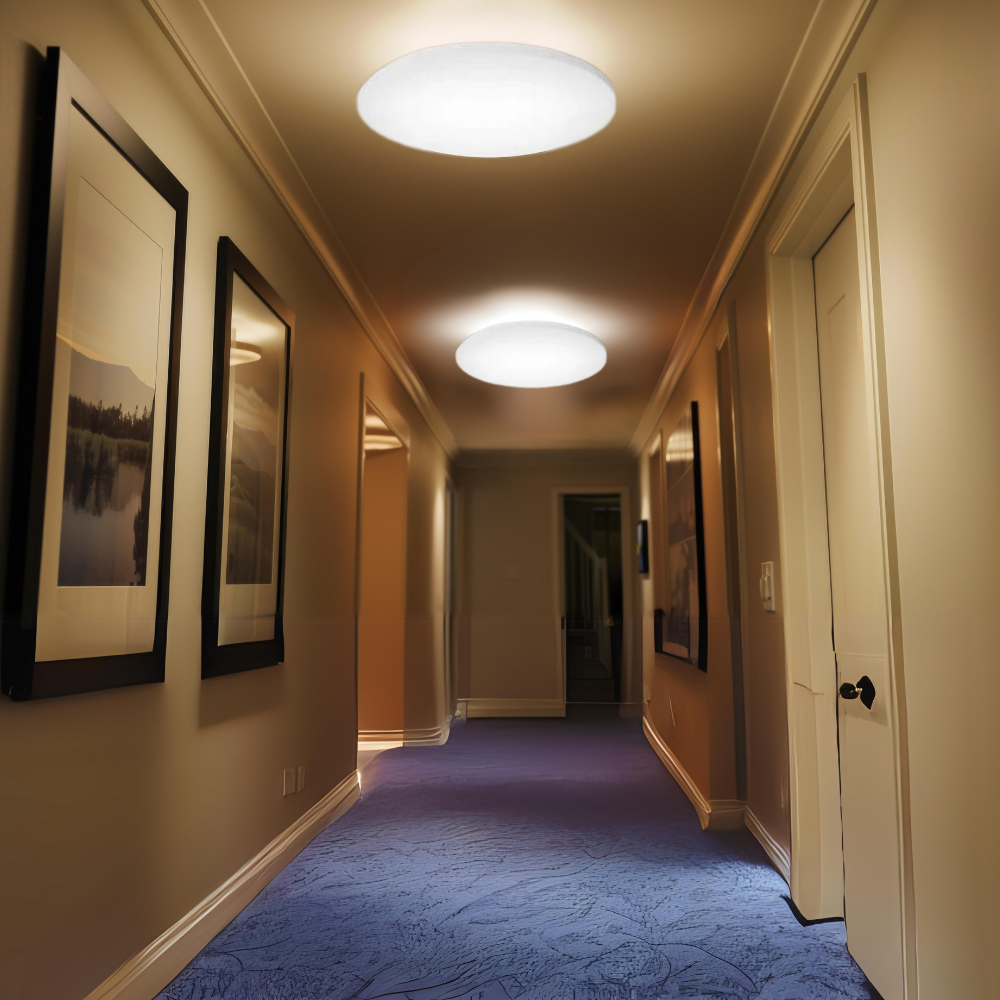 LED Aufbauleuchte, 18W, 1880 lm, 4000K, ø220x50mm, IP54.