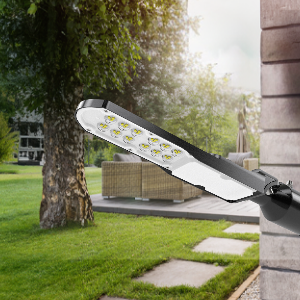 LED Straßenleuchte, SLIM, 50 W, 6000 lm, 5000 K (neutralweiß), IP65, Wand- und Mastmontage.