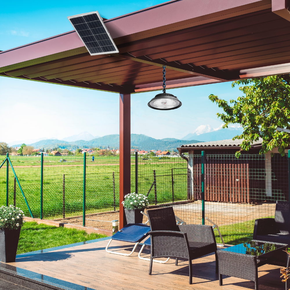 Solar Hängelampe, 1200LM, 3 Farbtemperatur, Outdoor IP44.