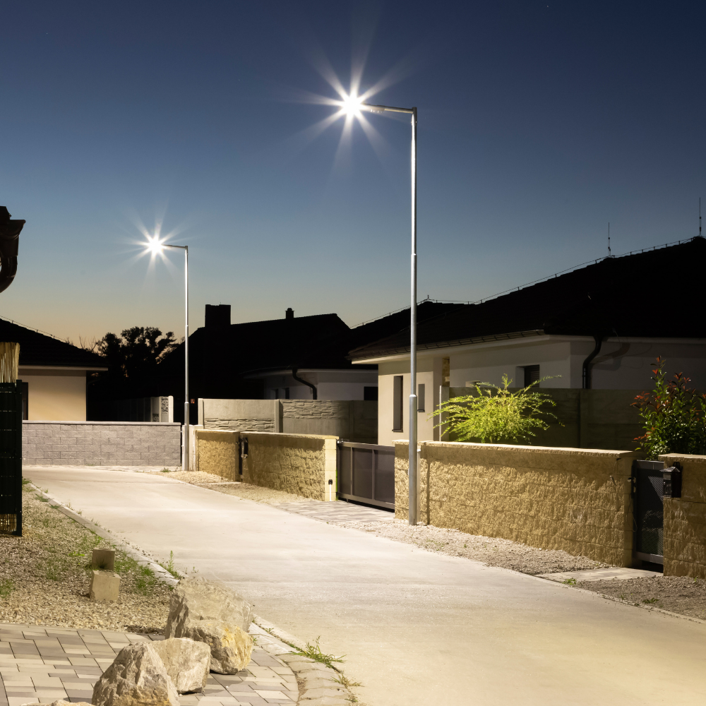 LED Straßenleuchte, SLIM, 30 W, 3600 lm, 5000 K (neutralweiß), IP65, Wand- und Mastmontage.