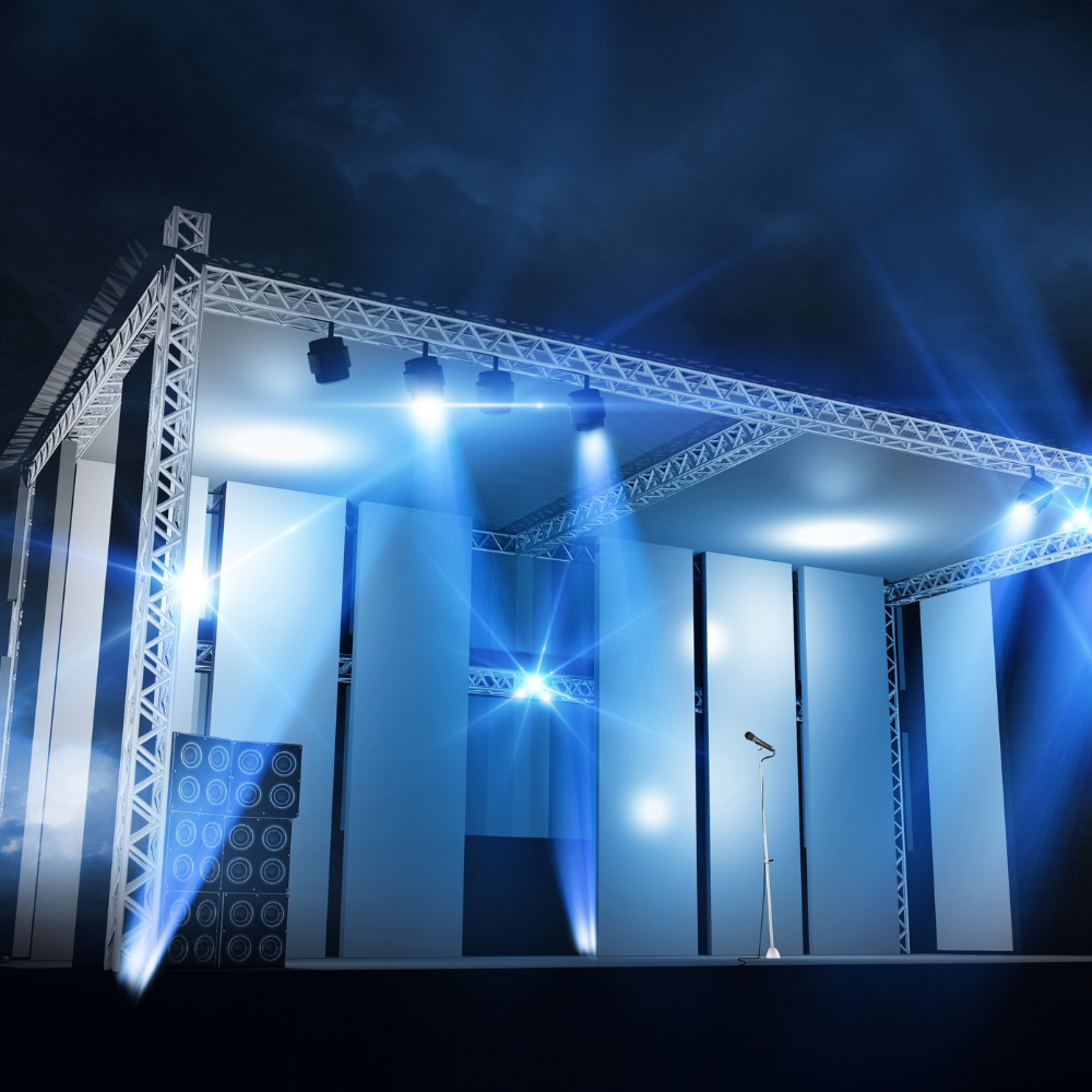 RGB LED-Fluter, 50 W, schwarz, IP65, mit Fernbedienung, RGBW-Farbwechsel.