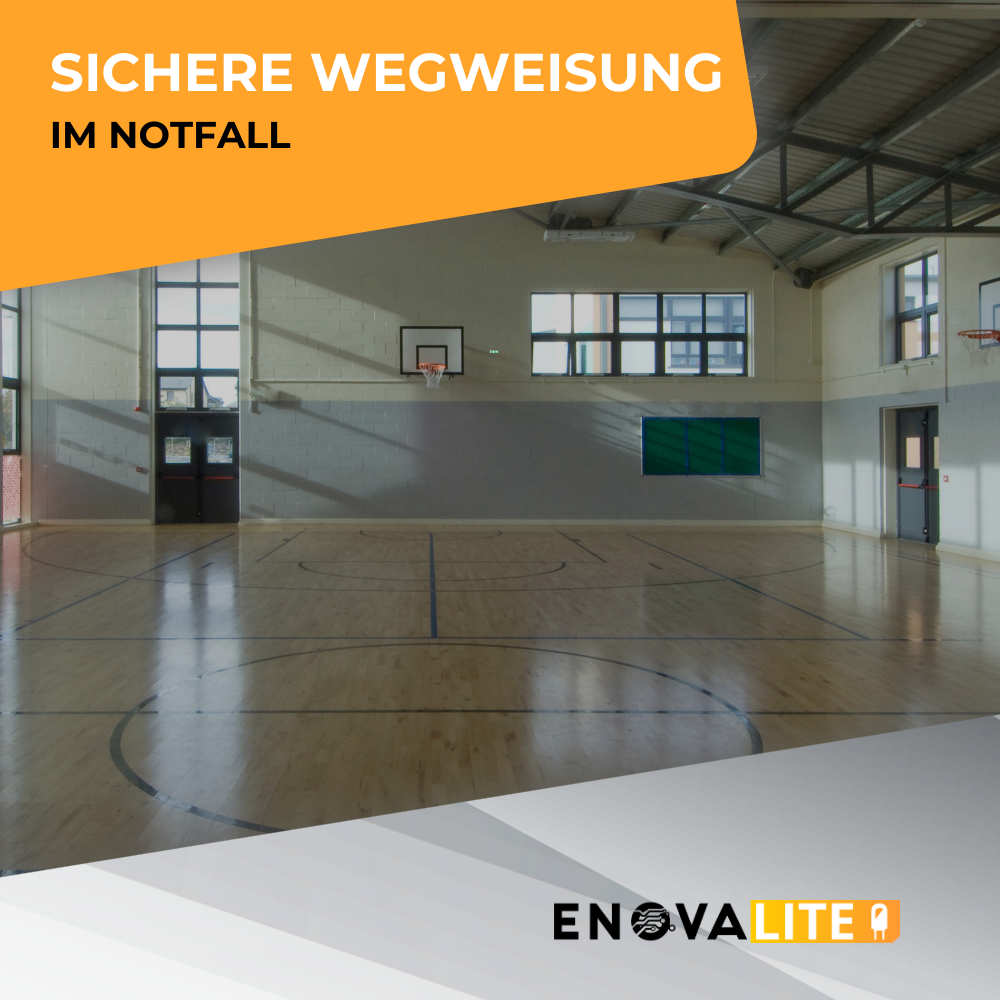 LED-Fluchtwegleuchte Twin-Spot 3W mit Fernbedienung, Notausgang mit Notstromeinheit, TEST-Funktion, Wandmontage.