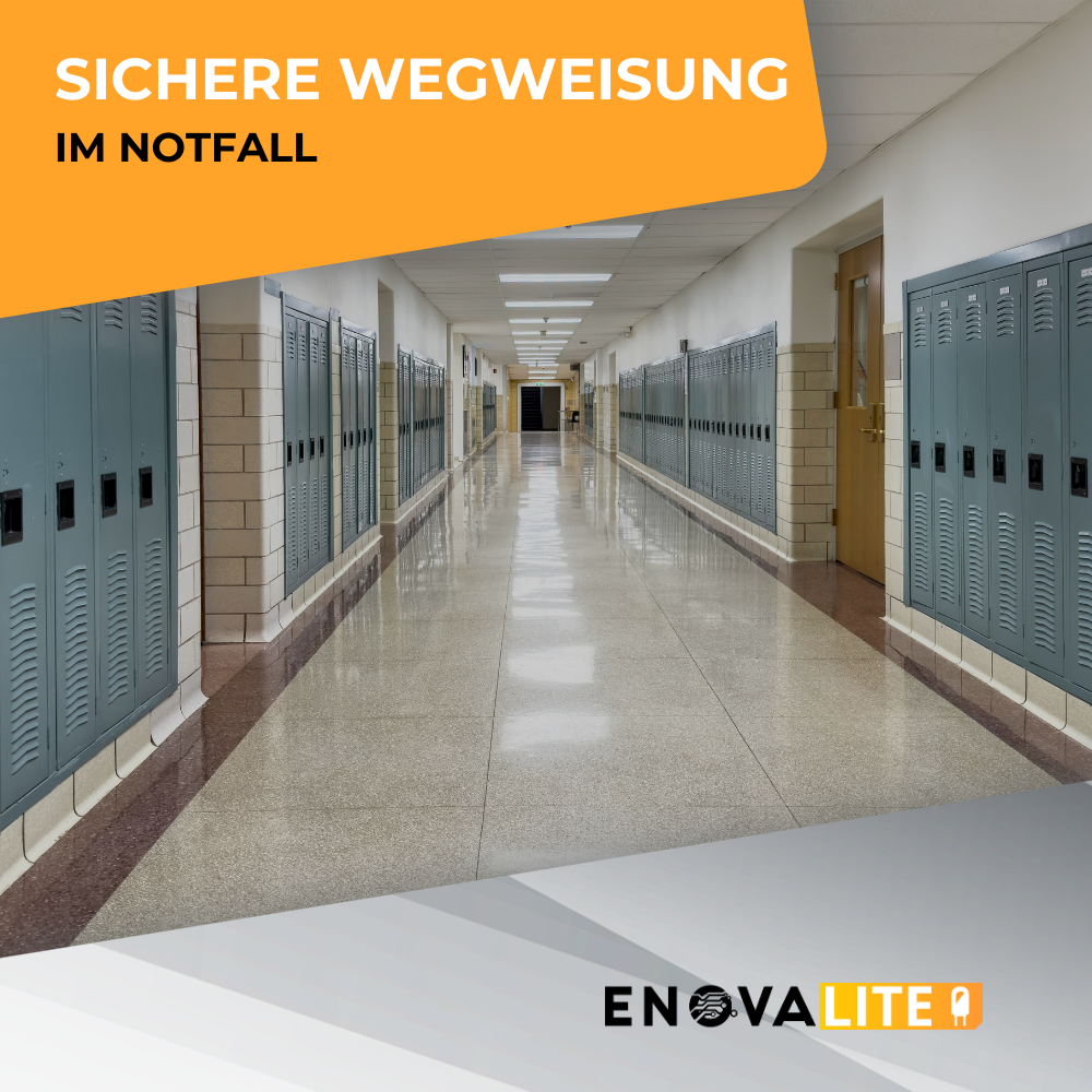 LED-Fluchtwegleuchte mit Fernbedienung, Notausgang mit Notstromeinheit, TEST-Funktion, Wandmontage, Ein- und Aufbau, IP65.