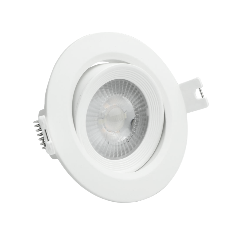 LED CCT Downlight schwenkbar, 7W, 718lm, 38°, IP44, 3000K-4000K-6000K einstellbar.
