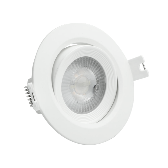 LED CCT Downlight schwenkbar, 7W, 718lm, 38°, IP44, 3000K-4000K-6000K einstellbar.