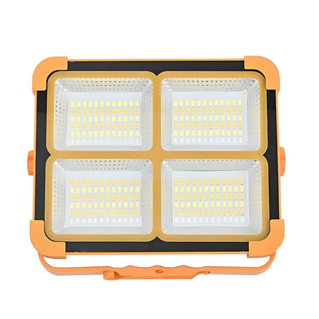 Solar Baustrahler mit Akku, CCT, 6 Std.Leuchtzeit, USB In- & Output, IP65, Magnet- & Hängefunktion.