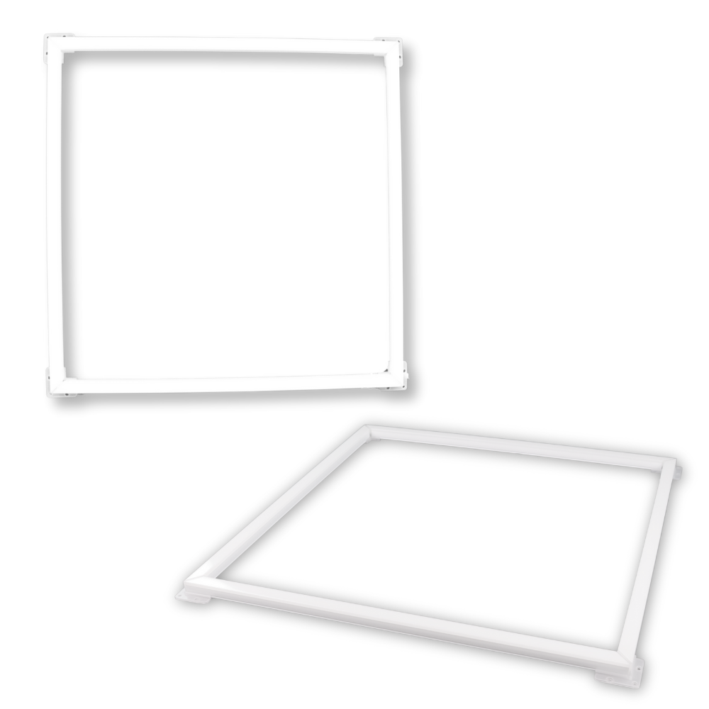 2er Set LED Leuchtrahmen, 62x62 cm, 40 W, 4000 lm, 4000 K, steckbar.