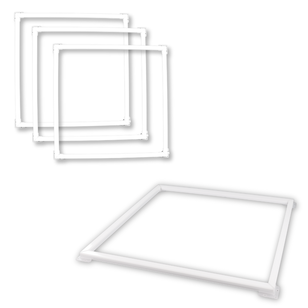 4er Set LED Leuchtrahmen, 62x62 cm, 40 W, 4000 lm, 4000 K, steckbar.