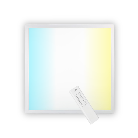 LED CCT Panel mit Fernbedienung, dimmbar, 62x62 cm, 36 W, 3600 lm.