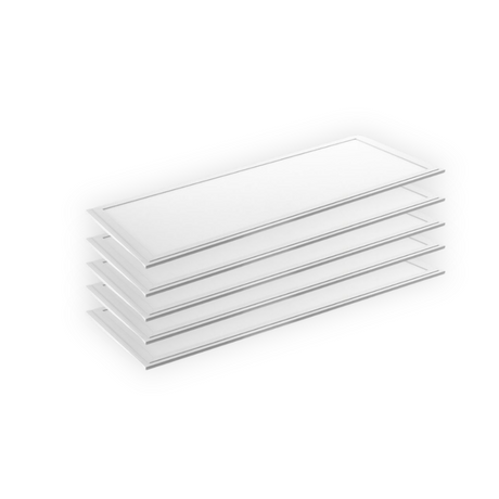 5er Pack LED Panel, 120x30 cm, 36 W, 3600 lm, 4000 K, Philips Driver.