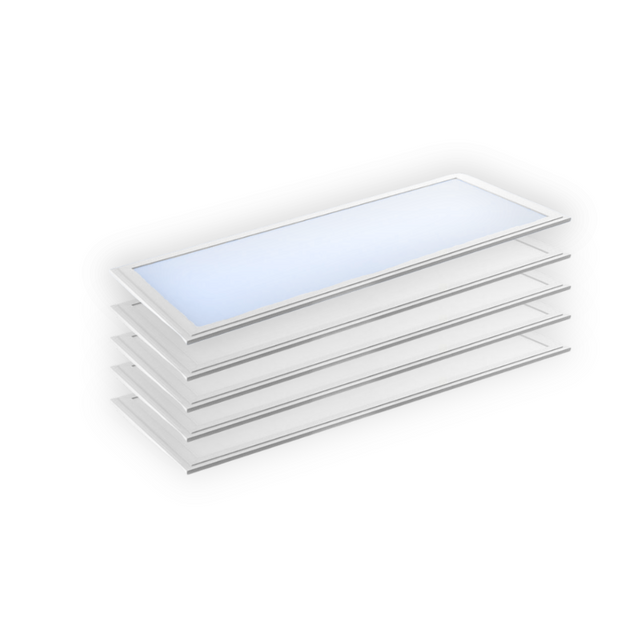 5er Pack LED Panel, 120x30 cm, 36 W, 3600 lm, 6000 K, Philips Driver.