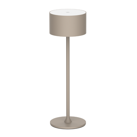 LED-Tischleuchte mit Akku, Up- & Downlight, Dimm- & CCT-Funktion, sandfarben, wiederaufladbar, Innen und Außenbereich, IP44, USB-C.