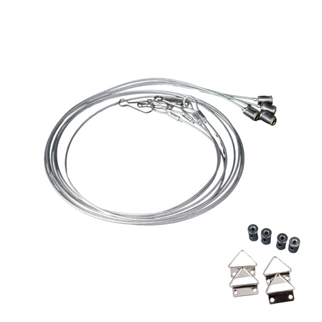 LED-Panel Drahtseilaufhängung 1 m.