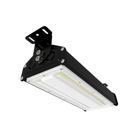 LED-Hallenleuchte, linear, 50 W, 6000 lm, 5000 K (neutralweiß), IP65, EPISTAR LED, schwarz.