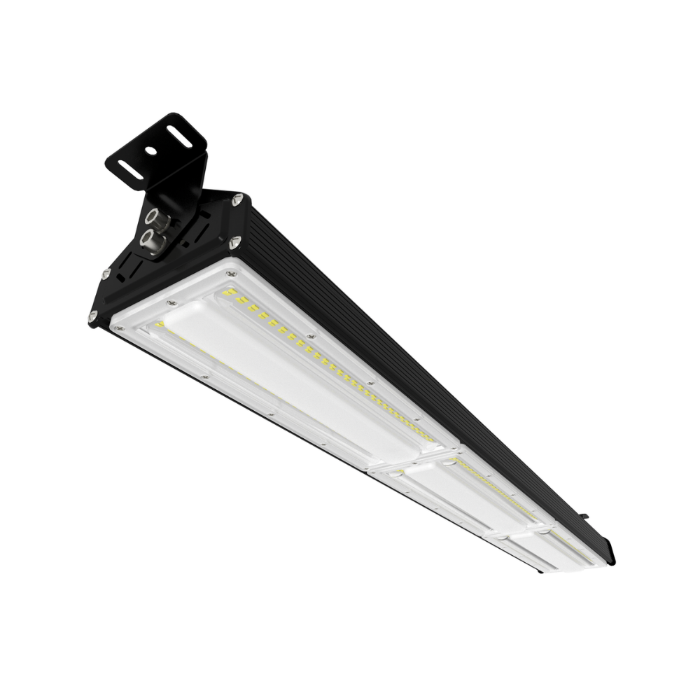 LED-Hallenleuchte, linear, 150 W, 18000 lm, 5000 K (neutralweiß), IP65, EPISTAR LED, schwarz.