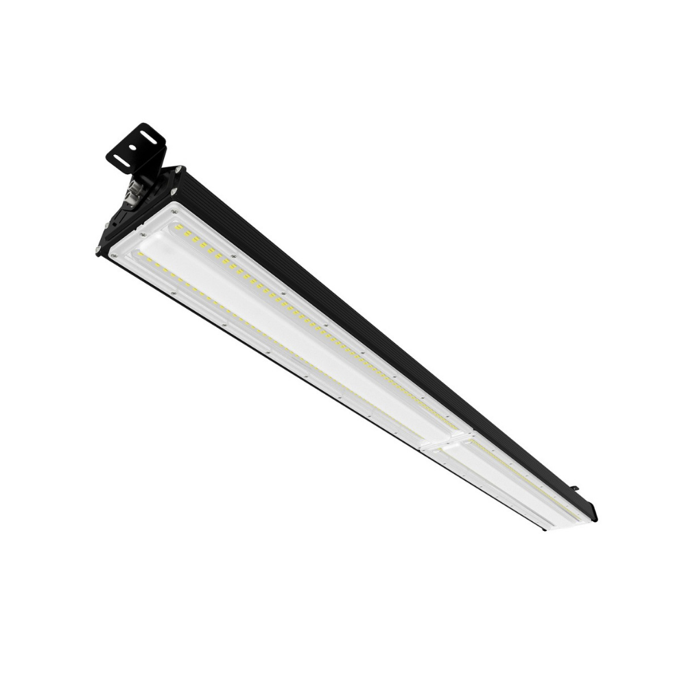 LED-Hallenleuchte, linear, 200 W, 24000 lm, 5000 K (neutralweiß), IP65, EPISTAR LED, schwarz.