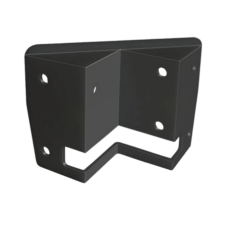 Eckwandhalterung für LED Fluter LX400190 bis LX400193, Eckmontage, Außenecken.