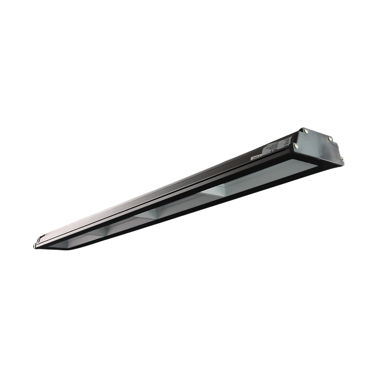 LED-Hallenleuchte, linear, 200 W, 20000 lm, 4000 K (neutralweiß), IP65, schwarz.