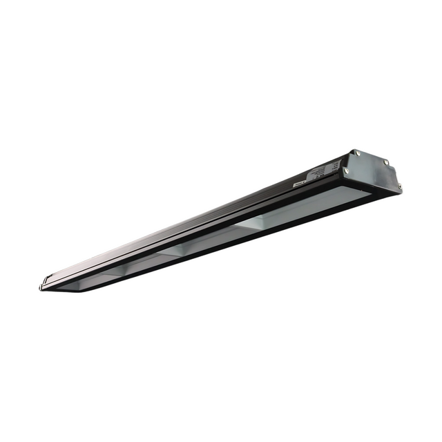 LED-Hallenleuchte, linear, 200 W, 20000 lm, 4000 K (neutralweiß), IP65, schwarz.