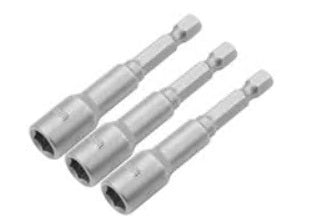 Stecknuss-Bitsatz, 12 x 65 mm, 1/4".