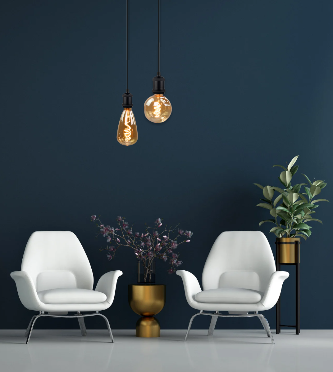 LED Filament Leuchtmittel, Vintage, PEAR, Amber, E27, 4W, 265lm, 2200K, dimmbar.