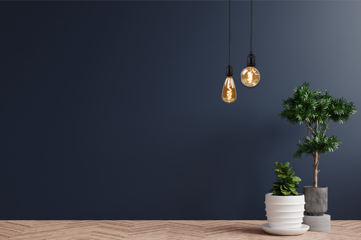 LED Filament Leuchtmittel, Vintage, PEAR, Amber, E27, 4W, 265lm, 2200K, dimmbar.