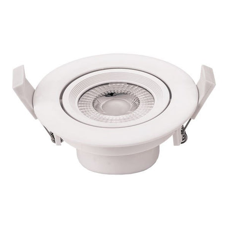 LED-Einbaustrahler, 10W, 750 Lumen, 50°, rund, drehbar, 2700K (warmweiß).