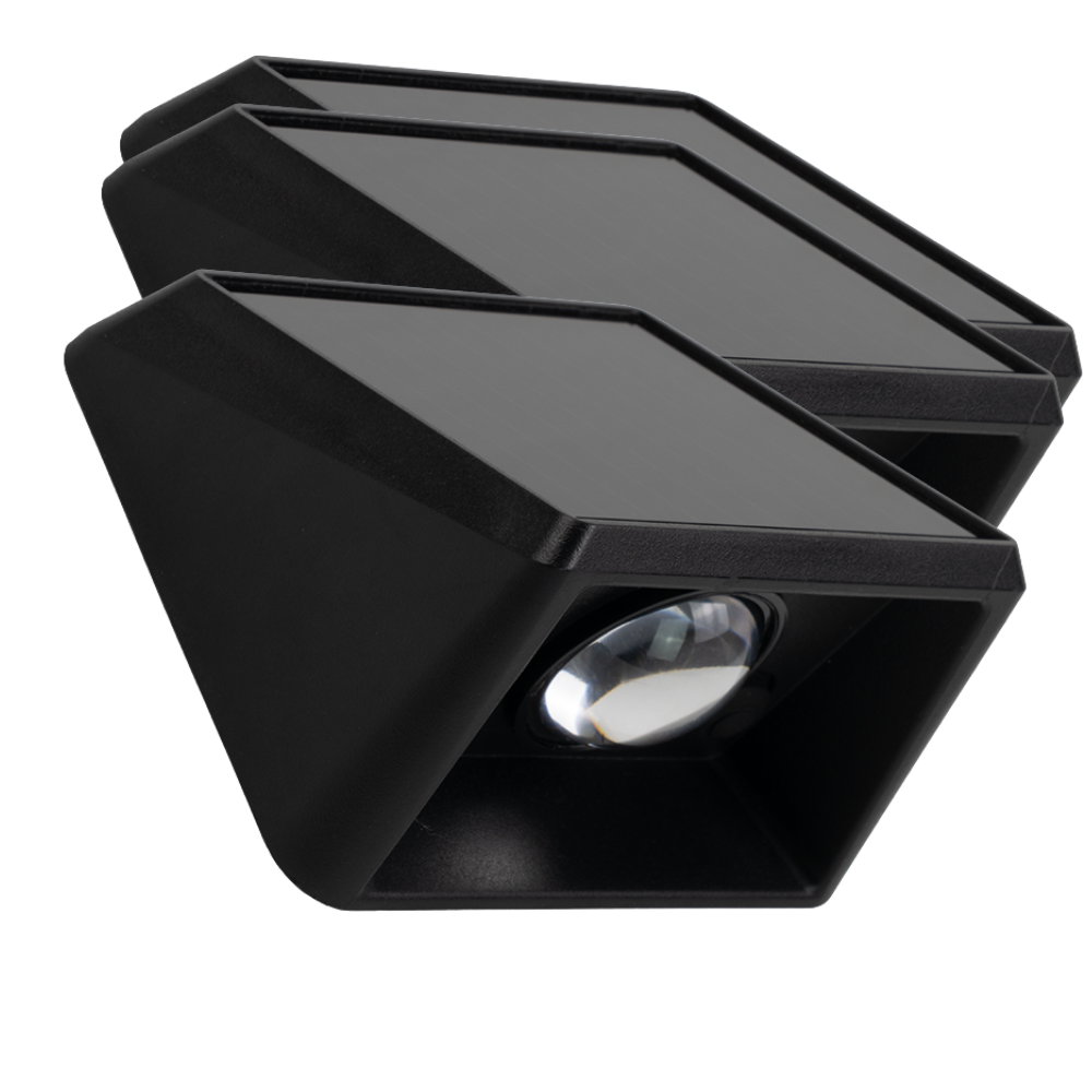 Solar LED Wandleuchte Außen, 1-flammig, 3 Lichtfarben einstellbar (CCT), IP54-wasserdicht, mit Akku, lange Leuchtdauer, Gartenleuchte