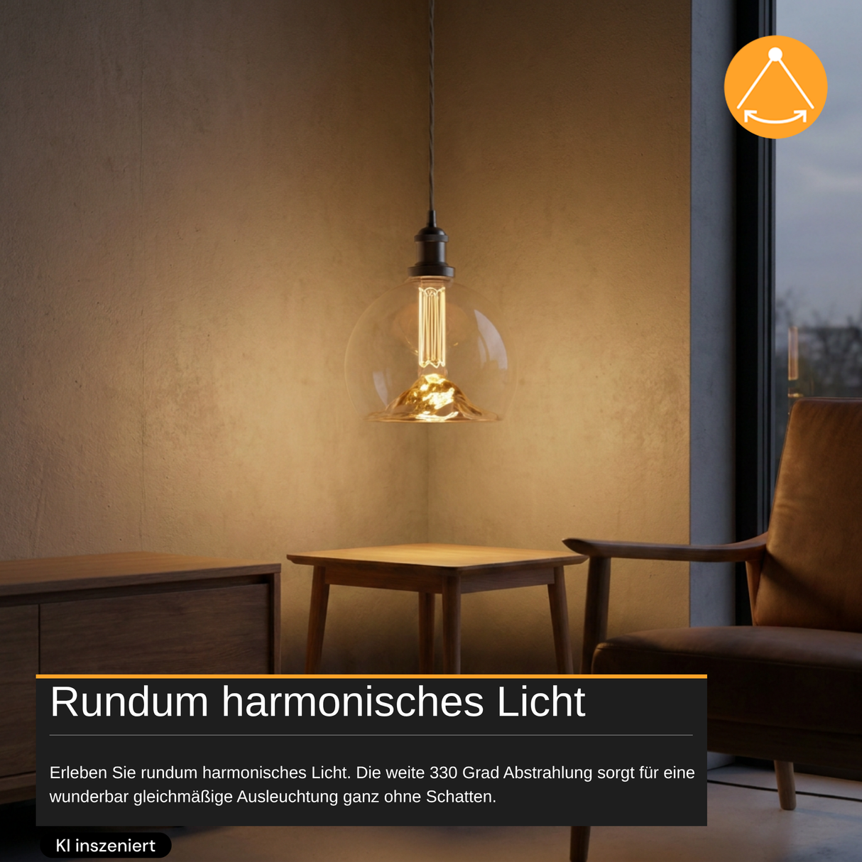 LED Filament Leuchtmittel, E27, 4 W, 120 lm, warmweiß, dimmbar