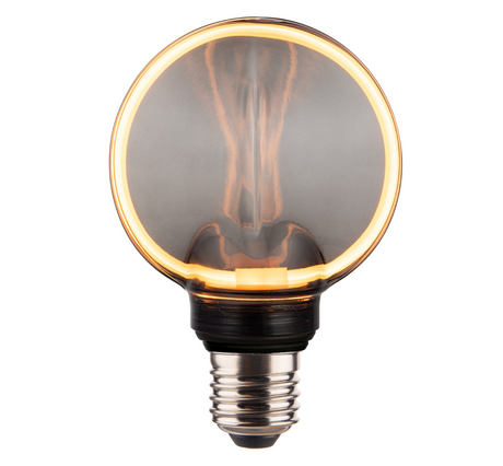 LED Filament Leuchtmittel, CIRCLE, Smoke, E27, G80, 4W, 100lm, 1800K, dimmbar.