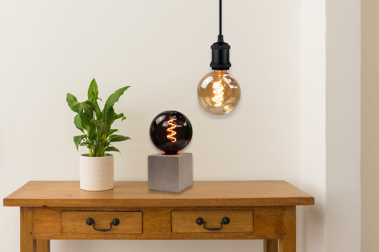 LED Filament Leuchtmittel, CALDERA, Amber, Globe G125, E27, 4W, 265lm, 2200K, dimmbar.