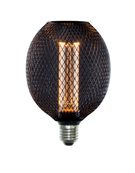 LED Filament Leuchtmittel, TUBE MESH, Smoke, E27, 3.5W, 120lm, 1800K, dimmbar.