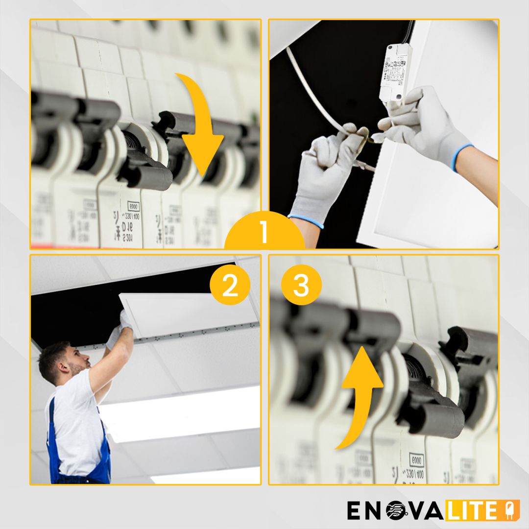 5er Pack LED Panel, 120x30 cm, 36 W, 4320 lm, 4000 K, UGR<19, OSRAM-Driver,.