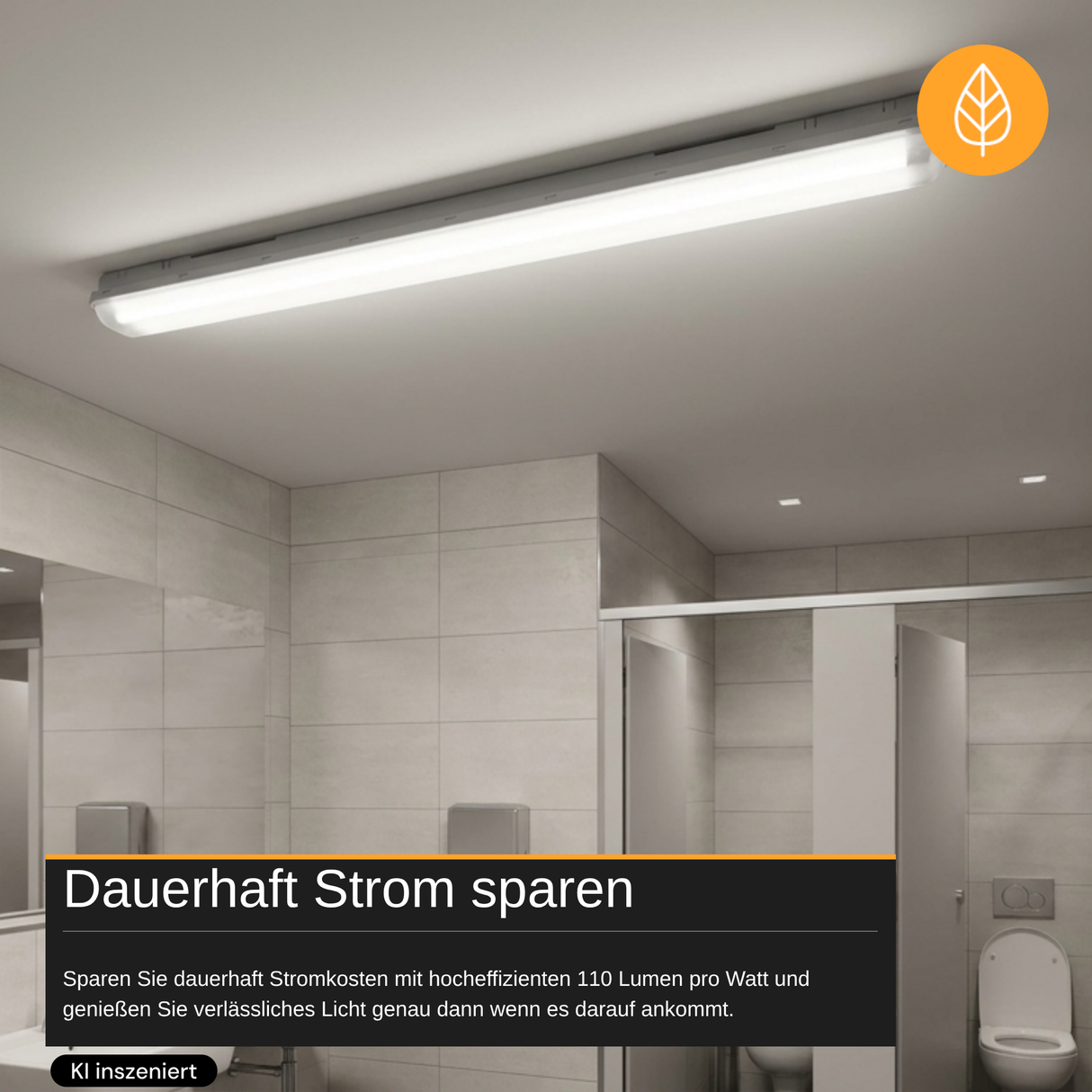 LED Feuchtraumleuchte mit Notlicht, 150 cm, 50 W, 5500 lm, neutralweiß, IP66, durchschleifbar