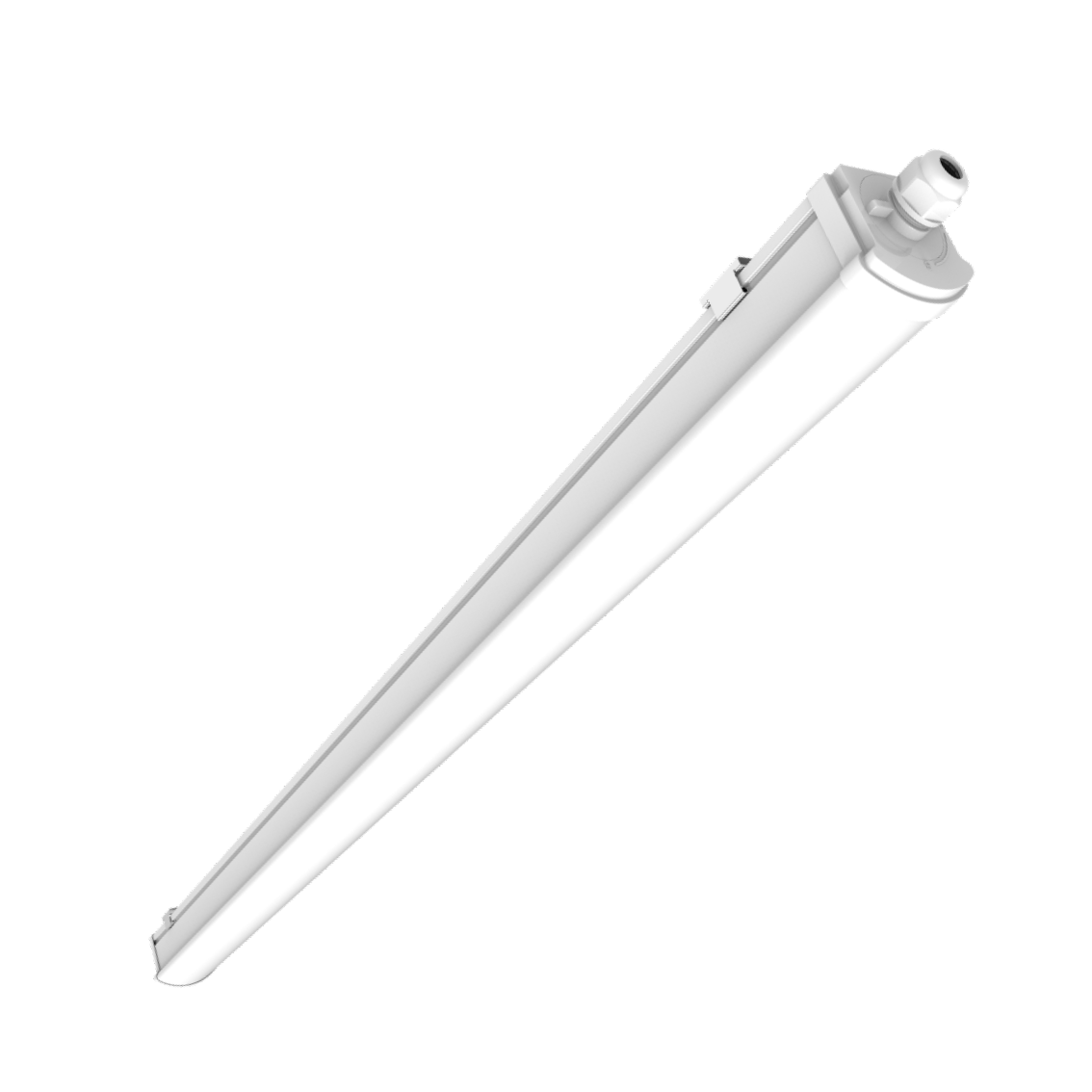 LED Feuchtraumleuchte PRO, 8 h Notlicht, 150 cm, 38–50 W, 3CCT, 4750–6250 lm, IP65, Sensor-Ready, Schnellverbinder, durchschleifbar