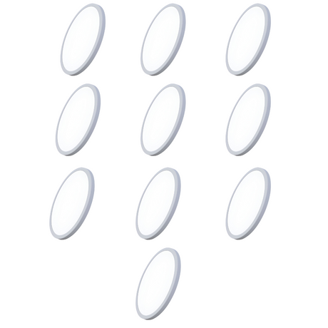 10er Set LED CCT Panel, Ein-/Aufbau, 12W, 1190 lm, ø170x17mm, 3000-4000-6000K einstellbar, Lochdurchm. variabel.
