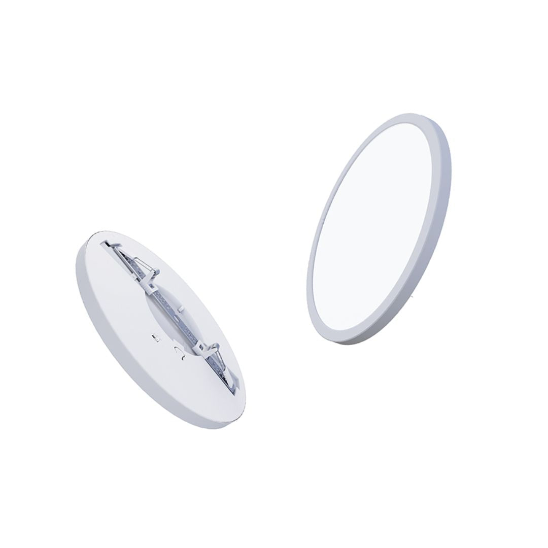 6er Set LED CCT Panel, Ein-/Aufbau, 18W, 1880 lm, ø225x17mm, 3000-4000-6000K einstellbar, Lochdurchm. variabel.