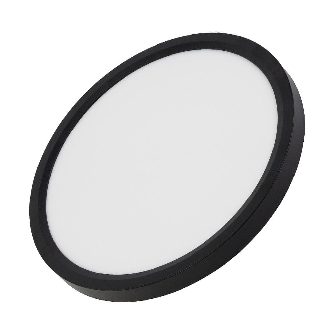 LED Panel mit Fernbedienung, Ø30 cm, schwarz, rund, 22 W, 2200 lm, dimmbar, Lichtfarbe einstellbar 3000-6500 K, Slim Design, Nachtlichtmodus